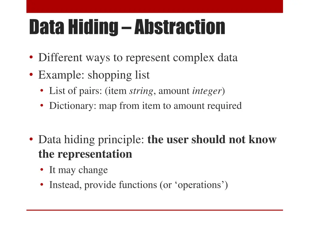 data hiding abstraction