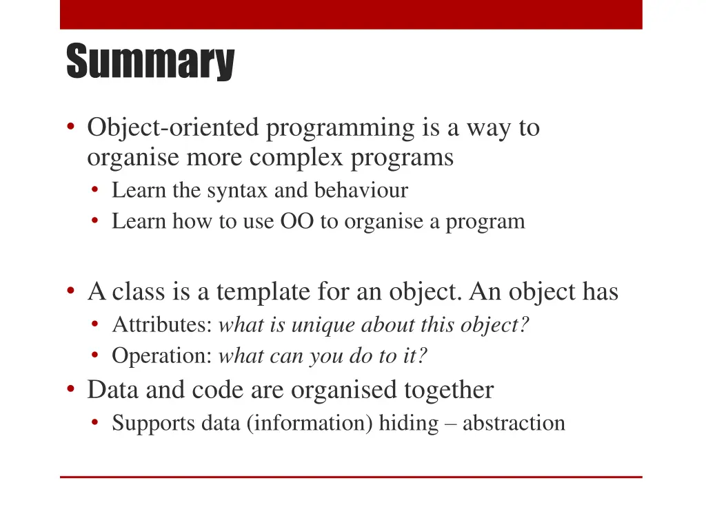 summary