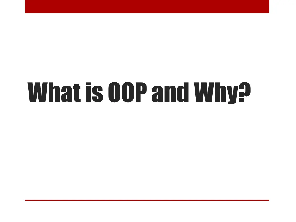 what is oop and why