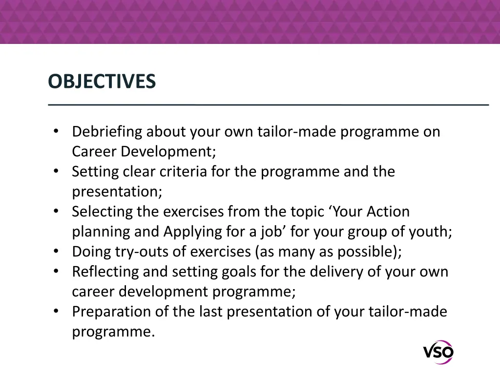 objectives