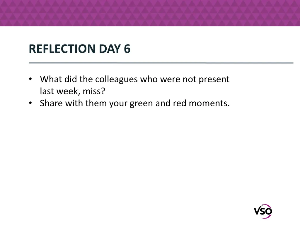 reflection day 6