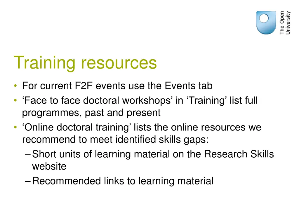 training resources
