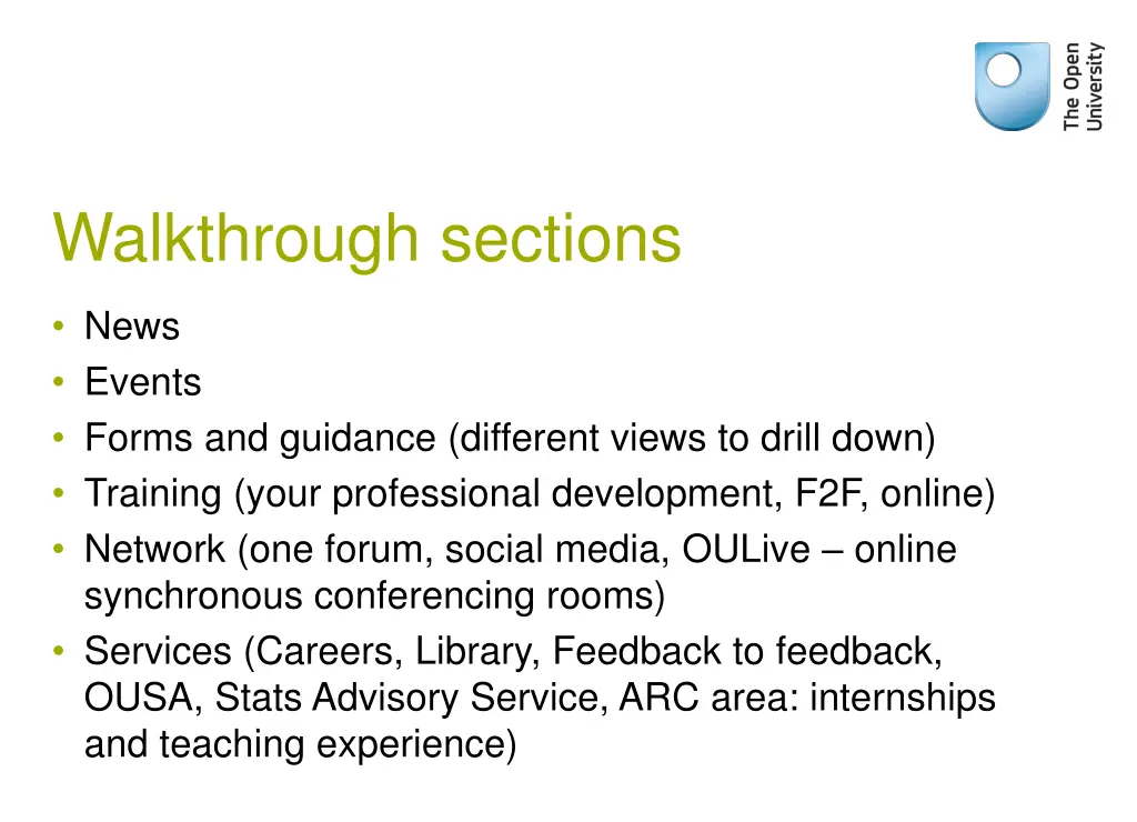 walkthrough sections 1