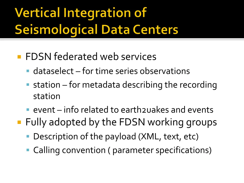 fdsn federated web services dataselect for time