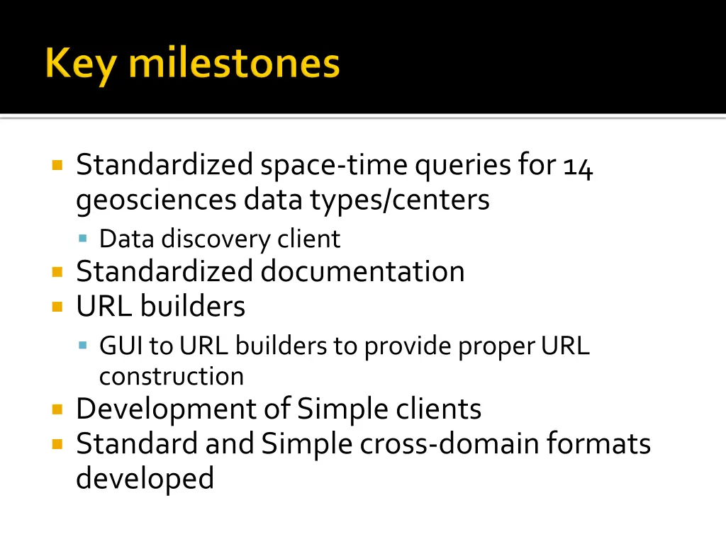 standardized space time queries