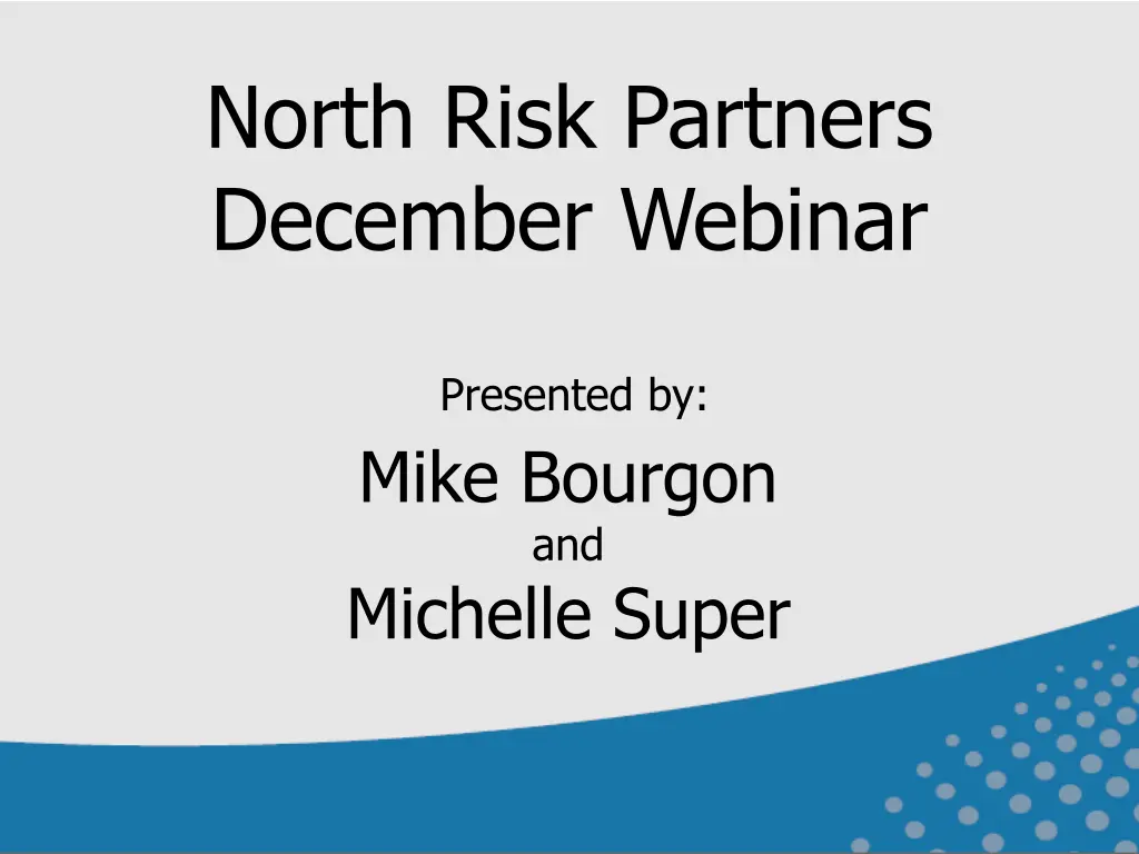 north risk partners december webinar