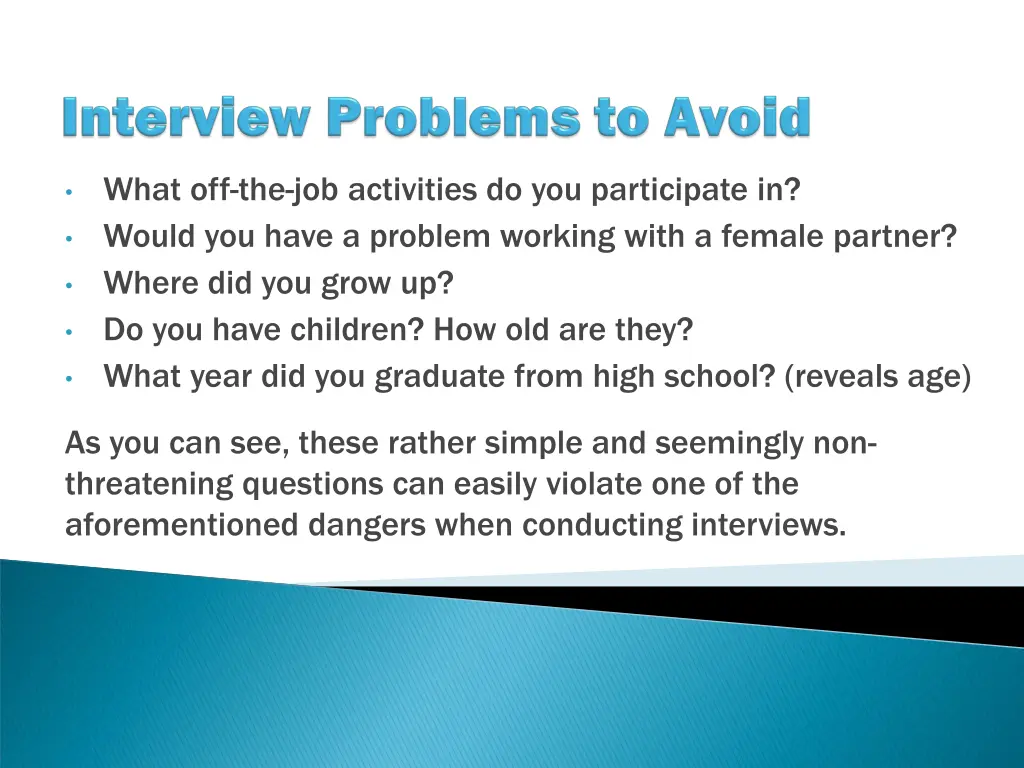 what off the job activities do you participate