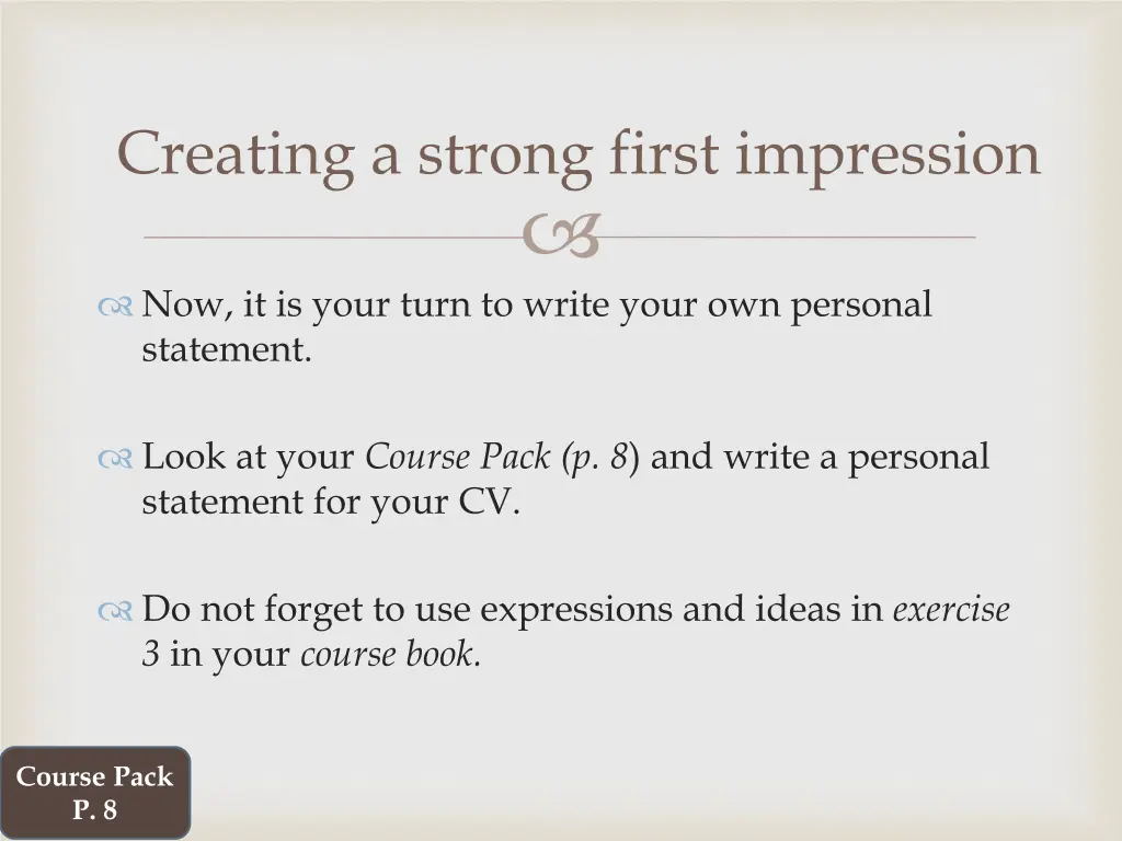 creating a strong first impression 2