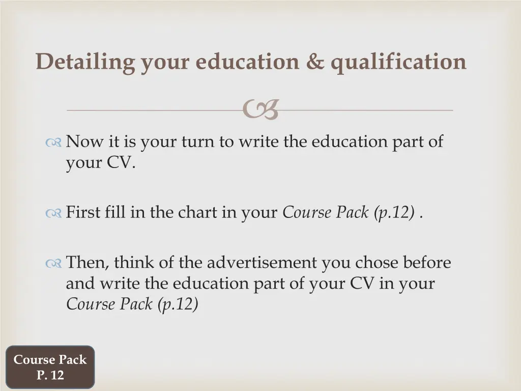 detailing your education qualification 2