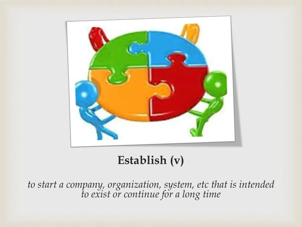 establish v