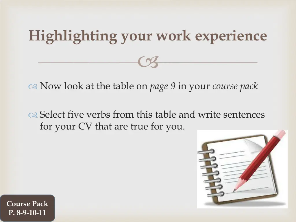 highlighting your work experience 2