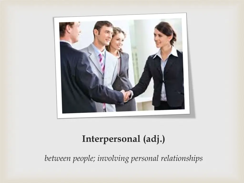 interpersonal adj