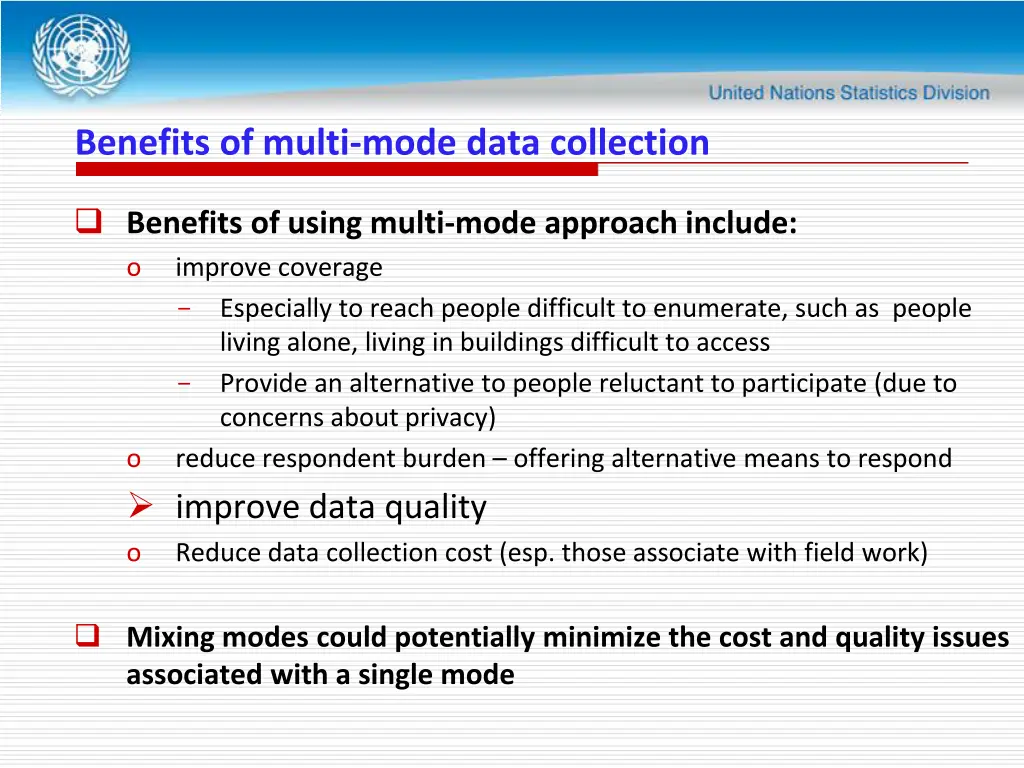 benefits of multi mode data collection