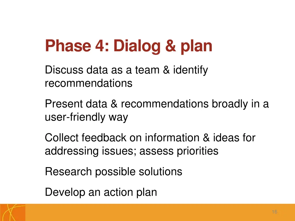 phase 4 dialog plan