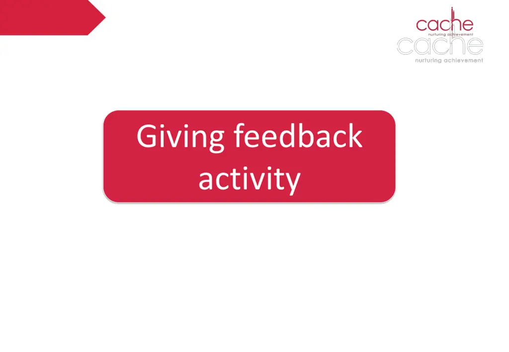 giving feedback activity