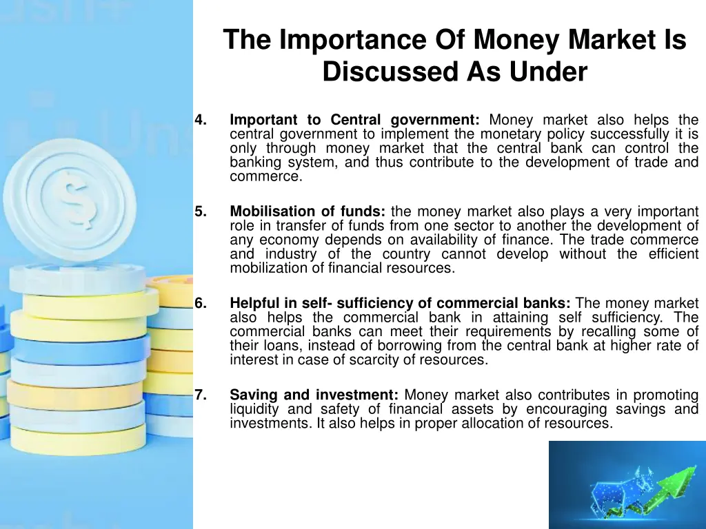 the importance of money market is discussed 1