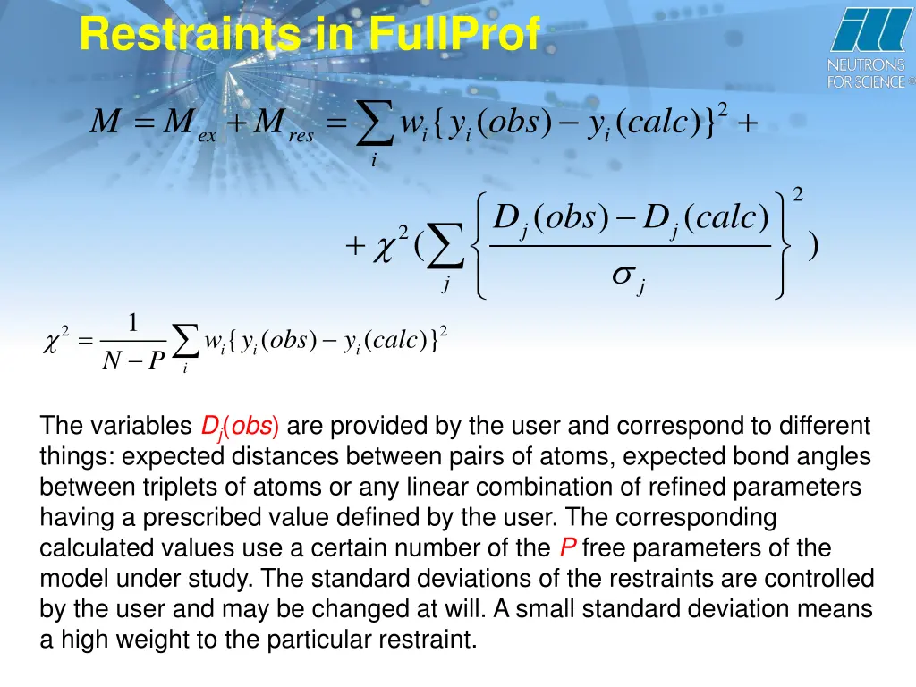 restraints in fullprof 1