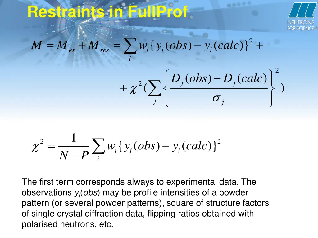 restraints in fullprof
