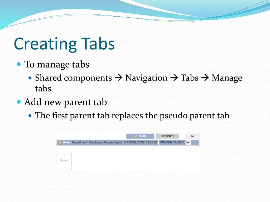 creating tabs 1