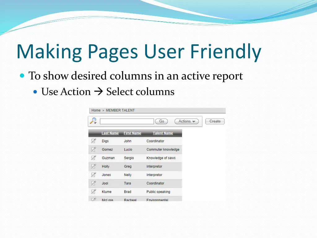 making pages user friendly 1