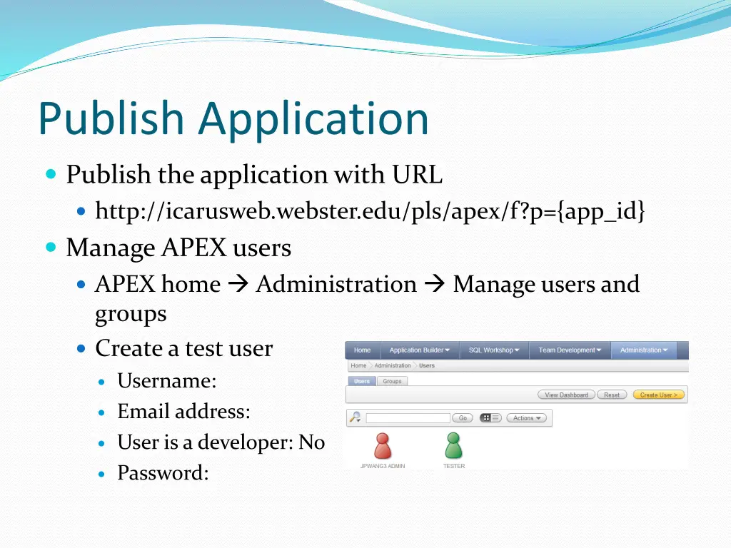 publish application