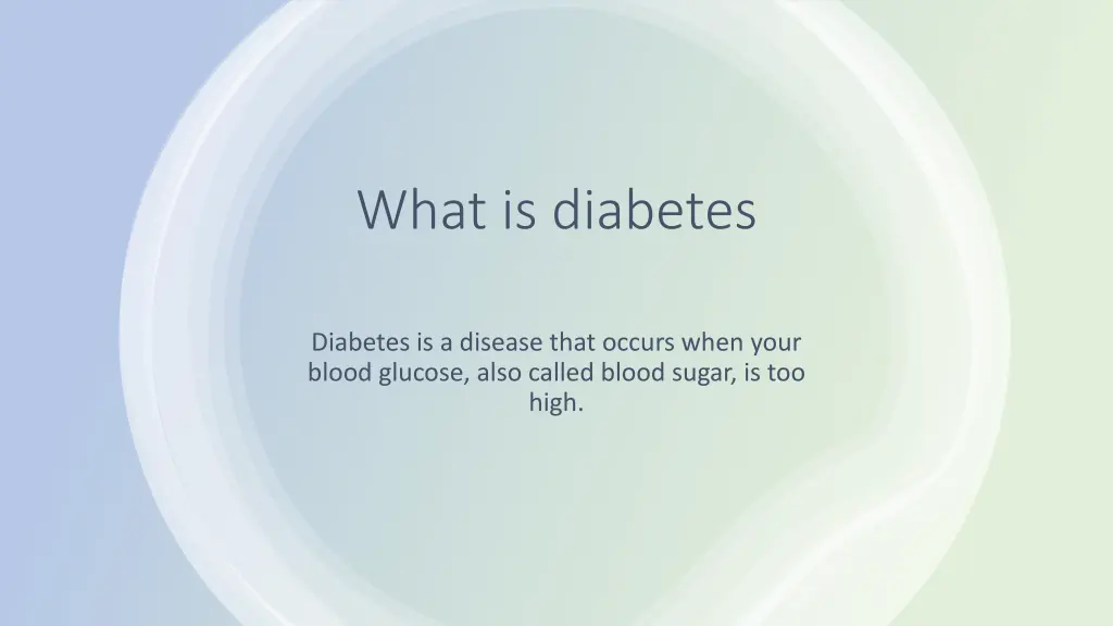 what is diabetes