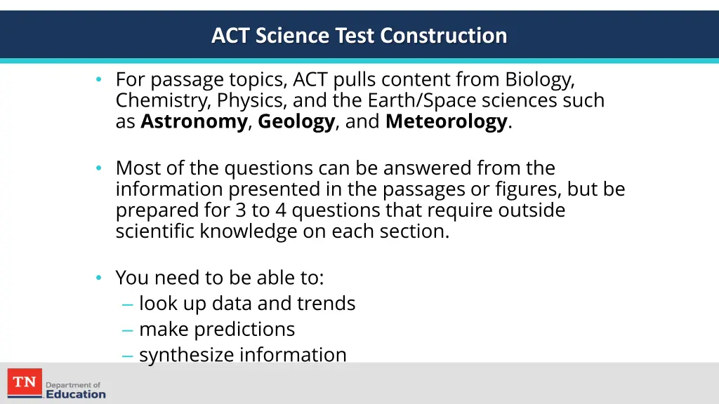 act science test construction 2