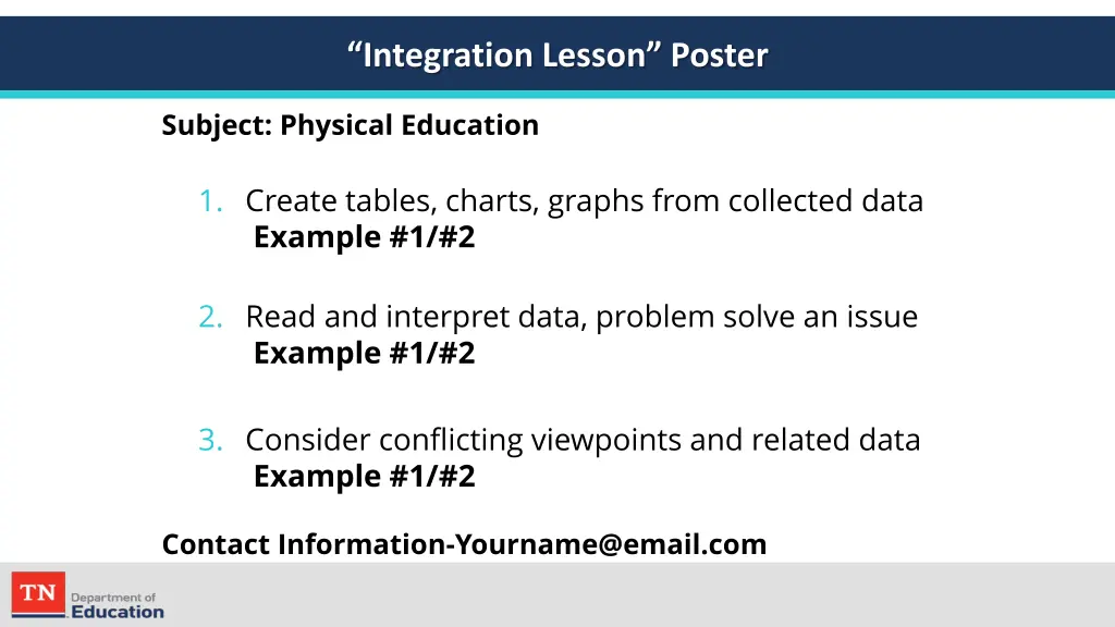 integration lesson poster