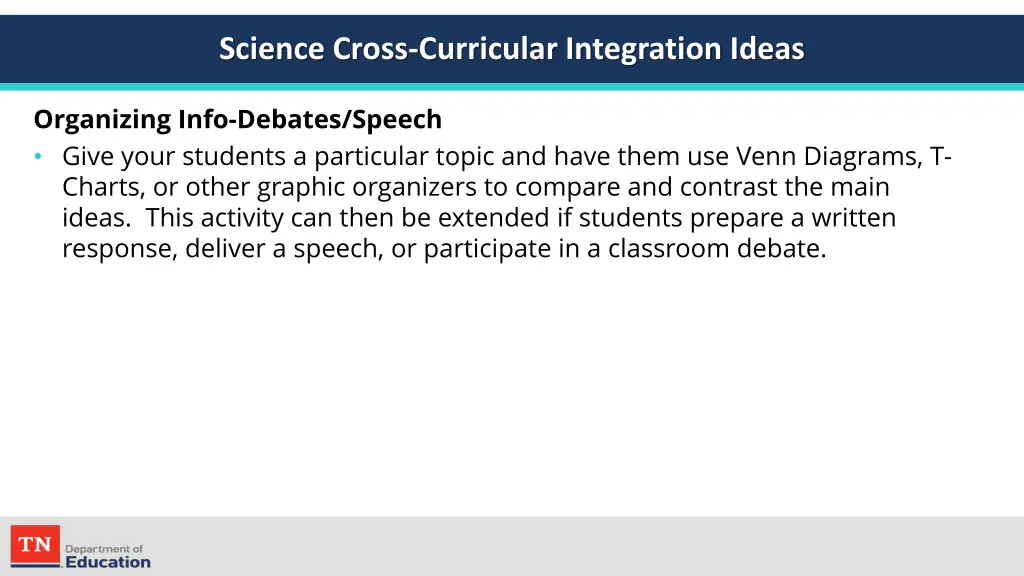 science cross curricular integration ideas