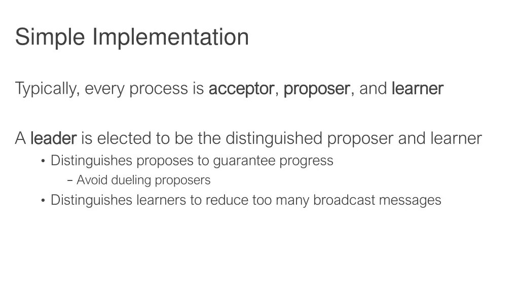 simple implementation