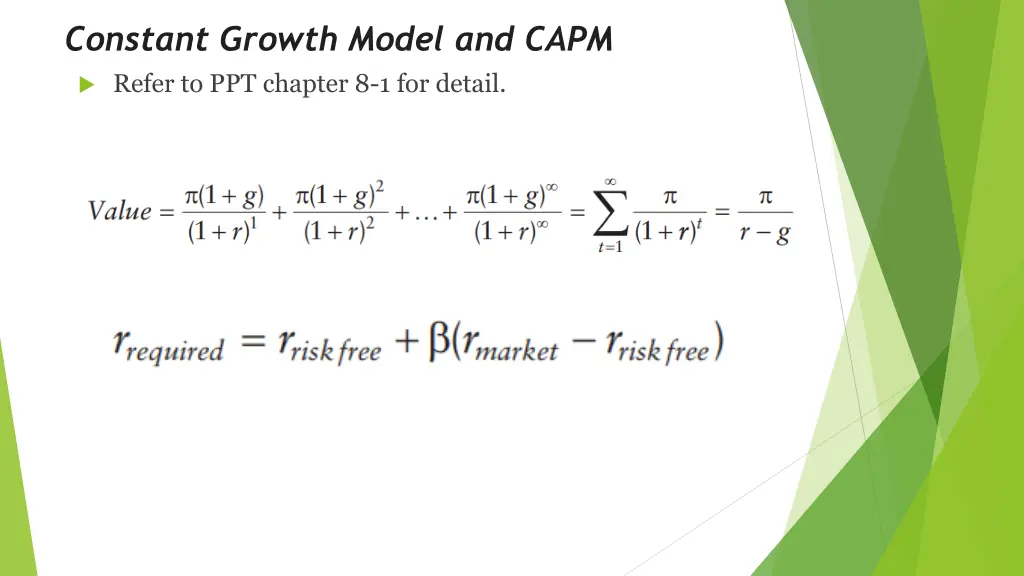 constant growth model and capm