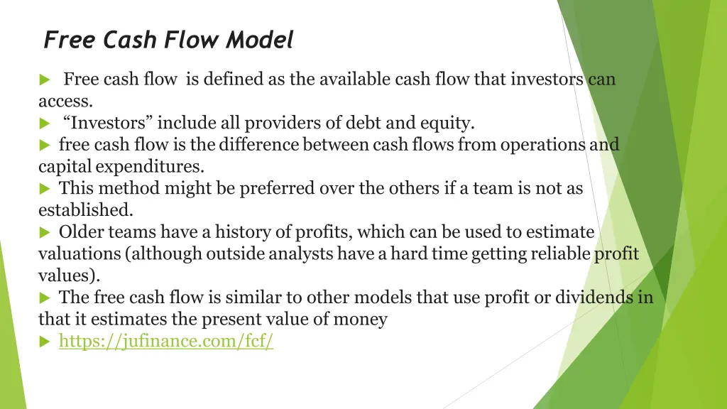 free cash flow model