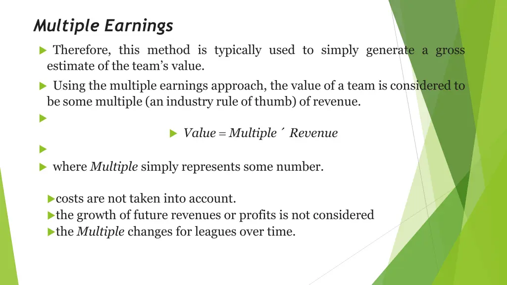 multiple earnings