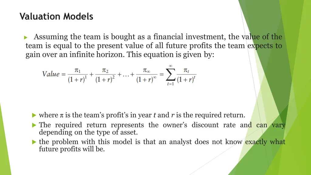 valuation models