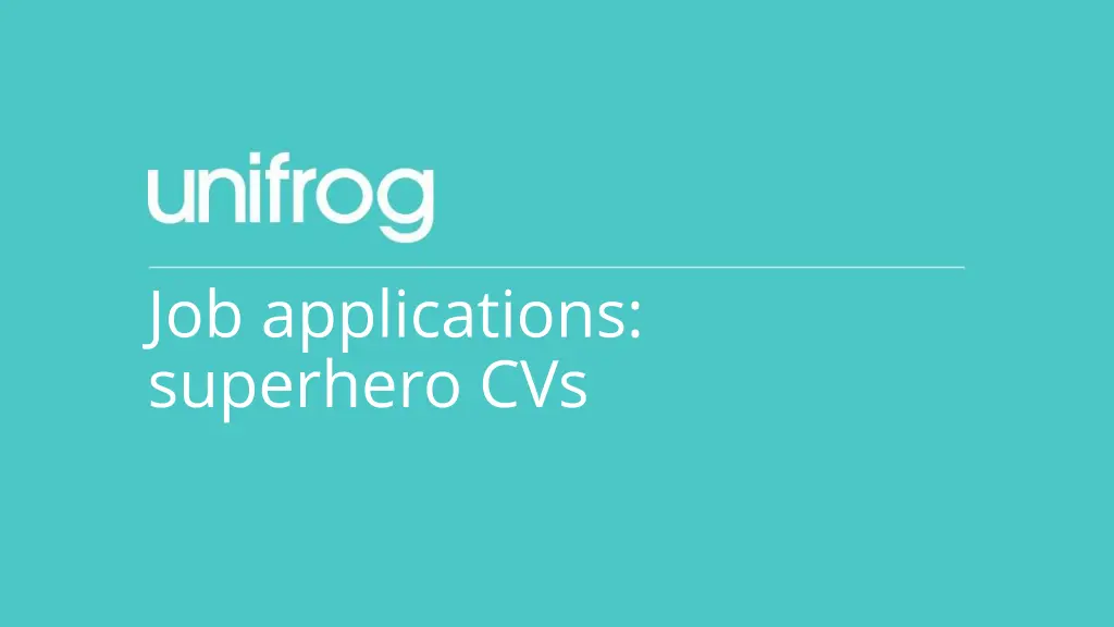 job applications superhero cvs