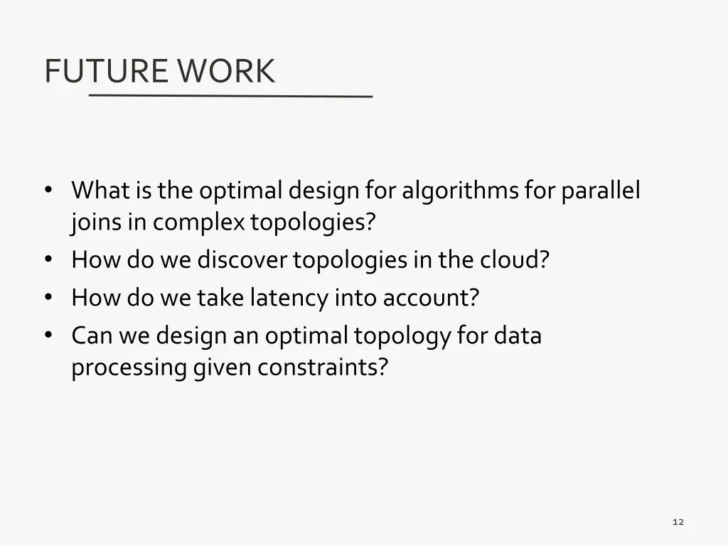 future work