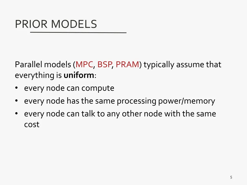 prior models