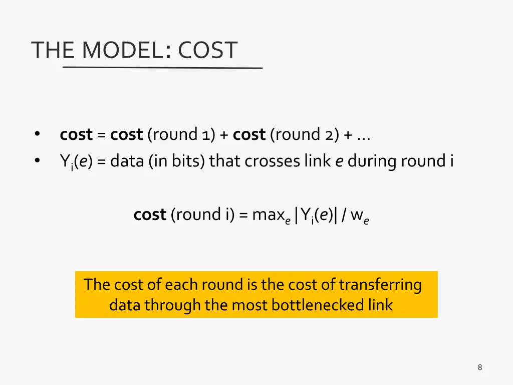 the model cost