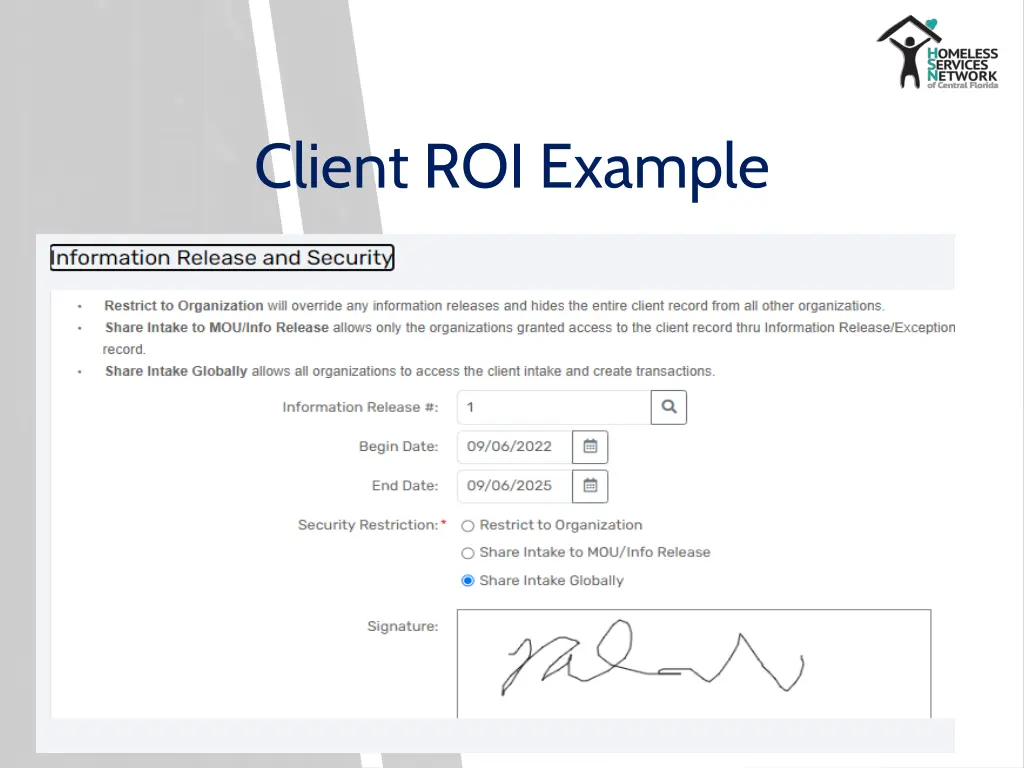 client roi example