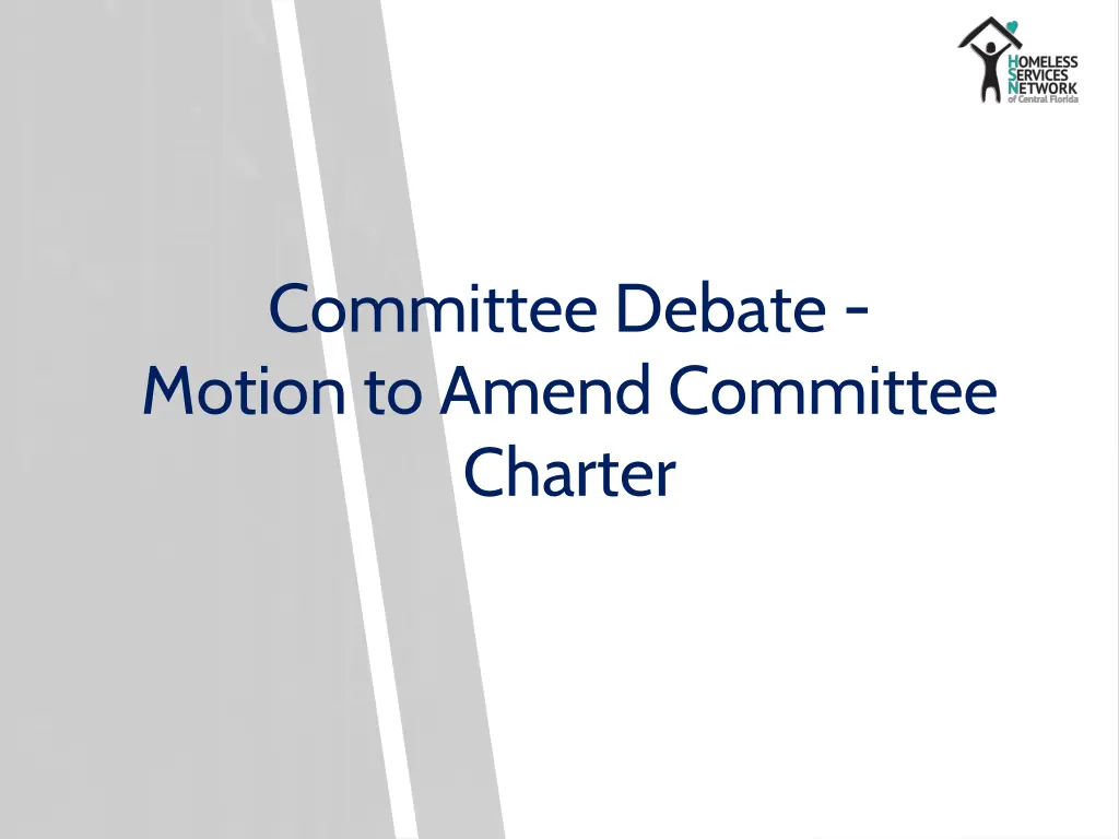 committee debate motion to amend committee charter