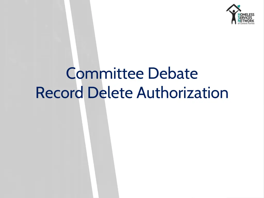 committee debate record delete authorization