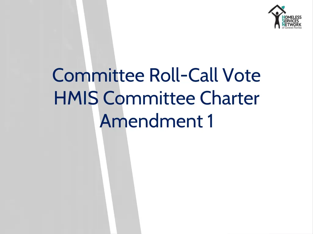 committee roll call vote hmis committee charter