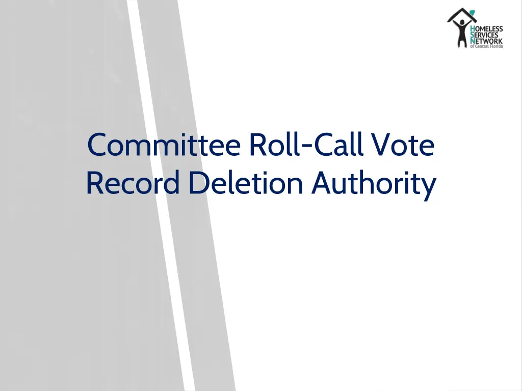 committee roll call vote record deletion authority
