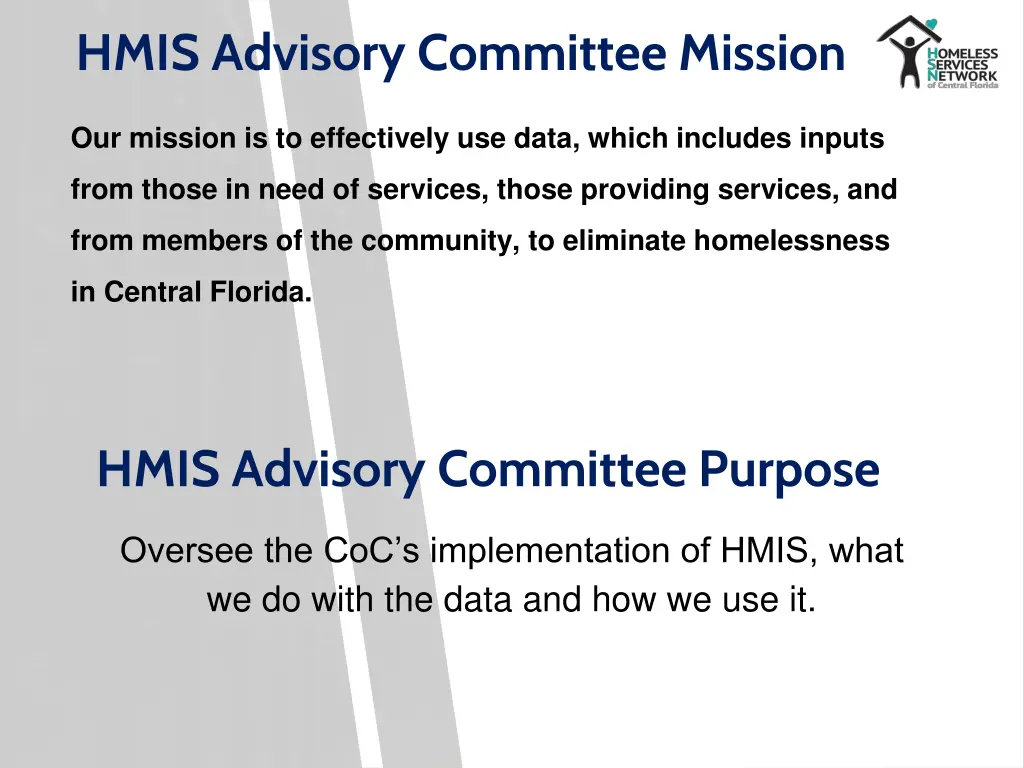hmis advisory committee mission