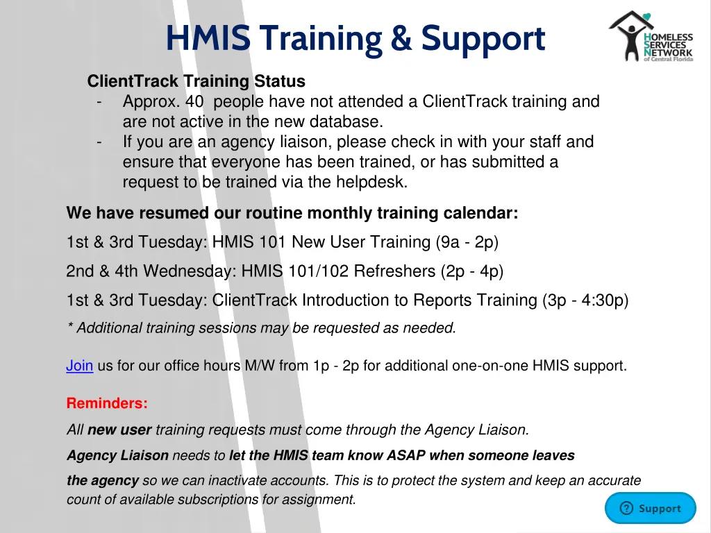 hmis training support