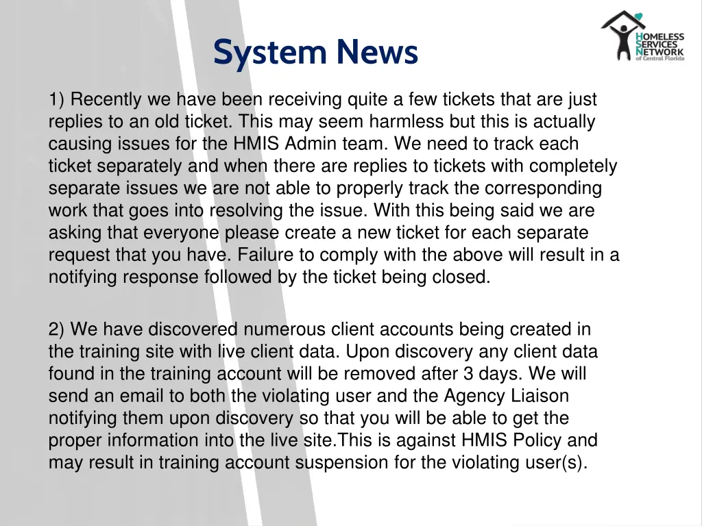 system news