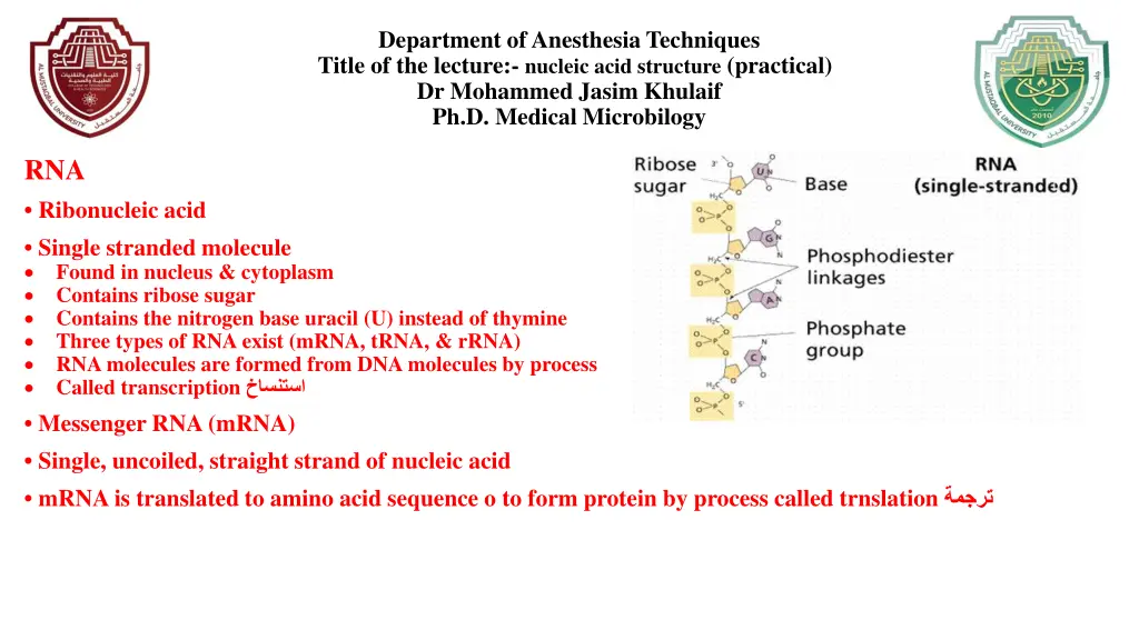 department of anesthesia techniques title 4