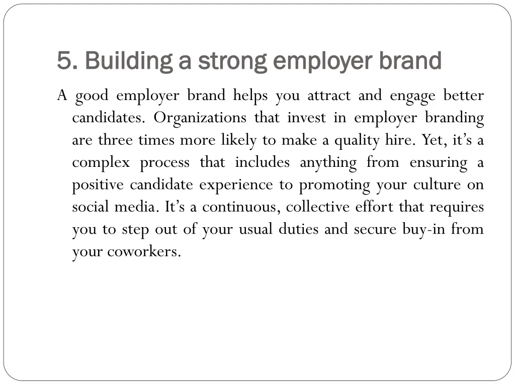 5 building a strong employer brand 5 building