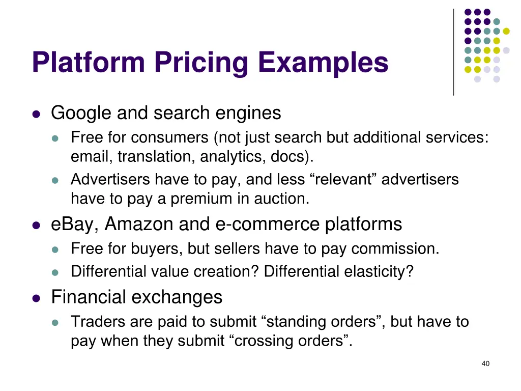 platform pricing examples