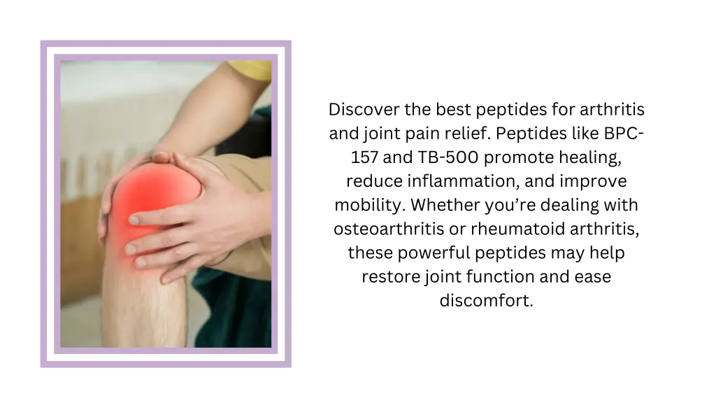 discover the best peptides for arthritis